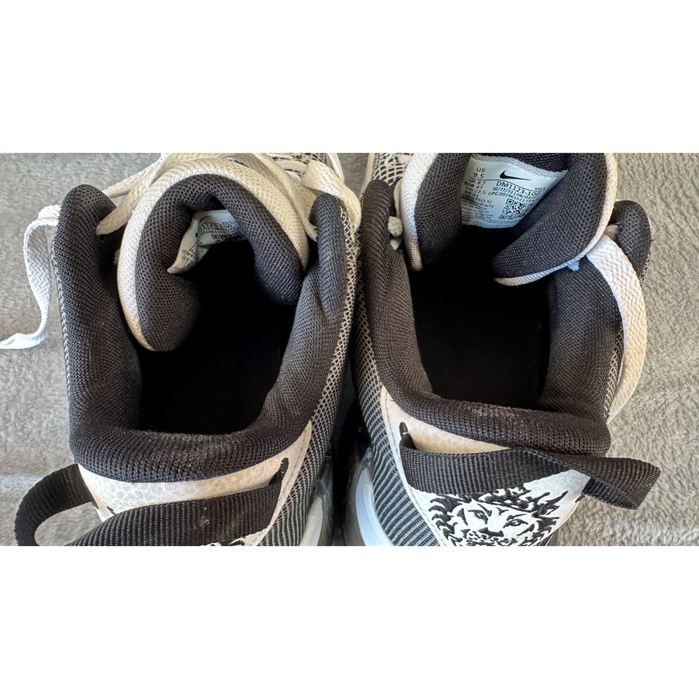 Nike LeBron Witness 7 Basketball Shoes Men's Size 9.5 Black White DM1123-100 - Picture 10 of 10